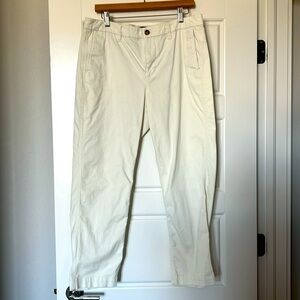 J. Crew High Rise Girlfriend Chino Cream colored pants
